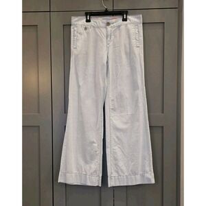 Anthropologie Wide Leg Pants Cotton Sz 29 Pilcro and the Letterpress Pale Blue
